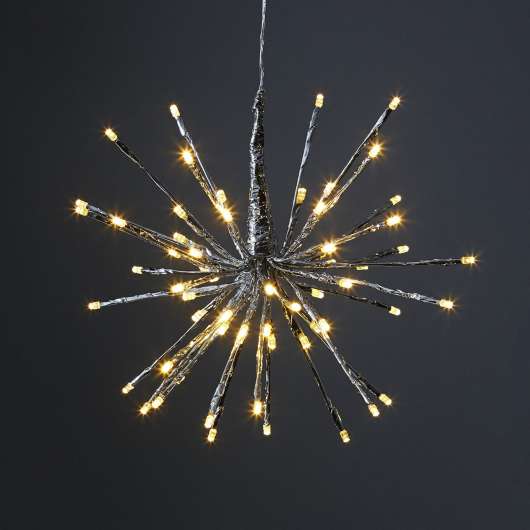 8 ljuslägen – LED-dekorationslampa Firework silver