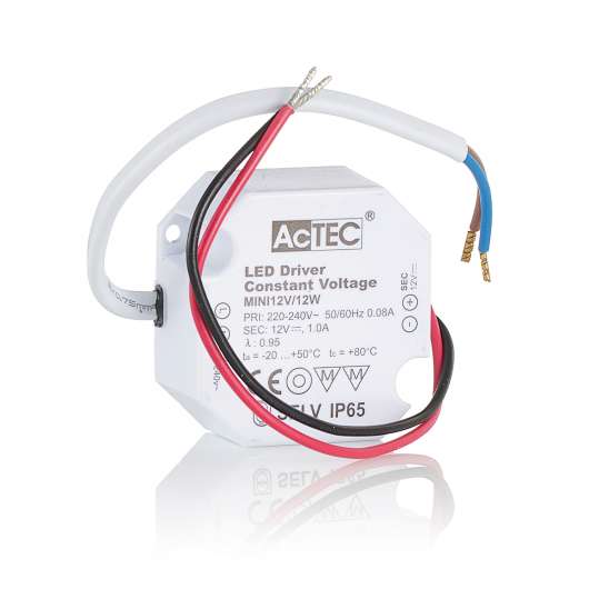 AcTEC Mini LED-drivare CV 12V, 12W, IP65