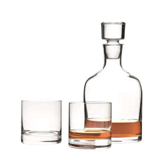 AMBROGIO Karaff + 2 st. Whiskyglas / Tumblerglas