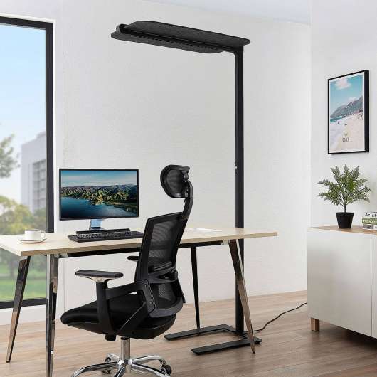 Arcchio Ameir LED-golvlampa till kontor, filt grå