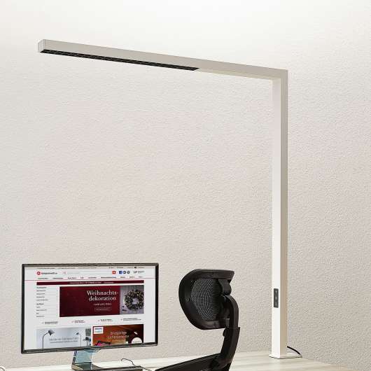 Arcchio Jolinda LED-klämlampa för kontoret, vit