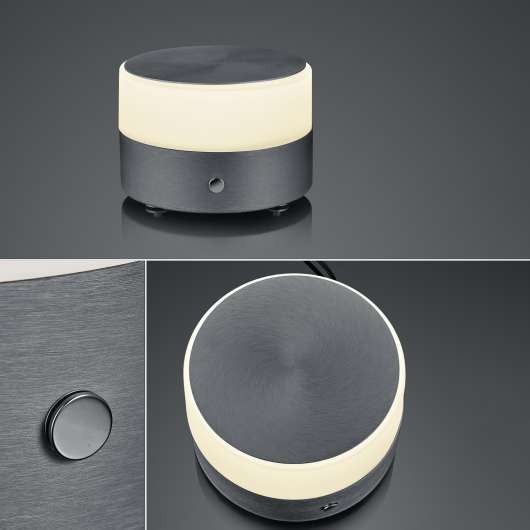 BANKAMP Button LED-bordslampa höjd 11 cm antracit