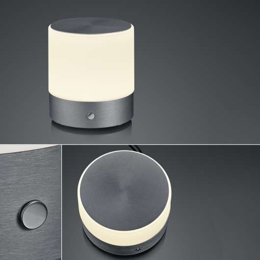 BANKAMP Button LED-bordslampa höjd 18,5 antracit