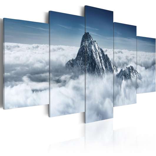 Canvas Tavla - A peak rising above the clouds - 200x100