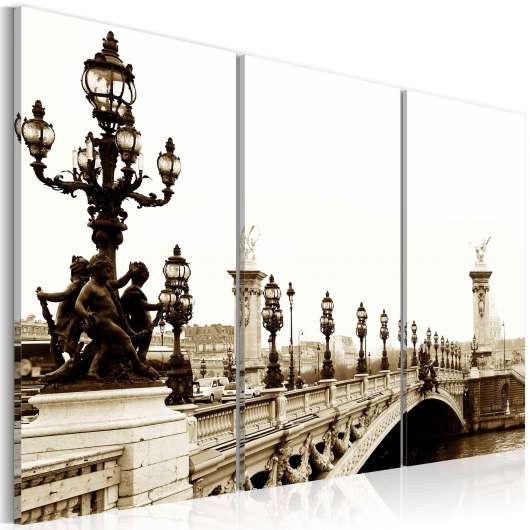 Canvas Tavla - A romantic walk in Paris - 120x80