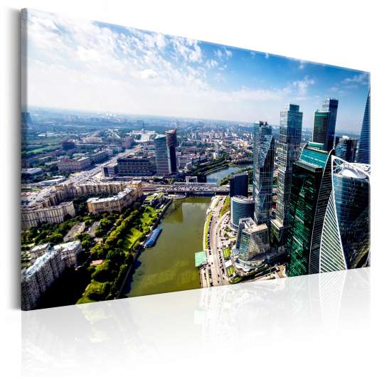 Canvas Tavla - Aerial view of Moscow - 60x40