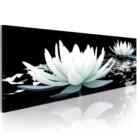 Canvas Tavla - Alabaster lilies - 150x50