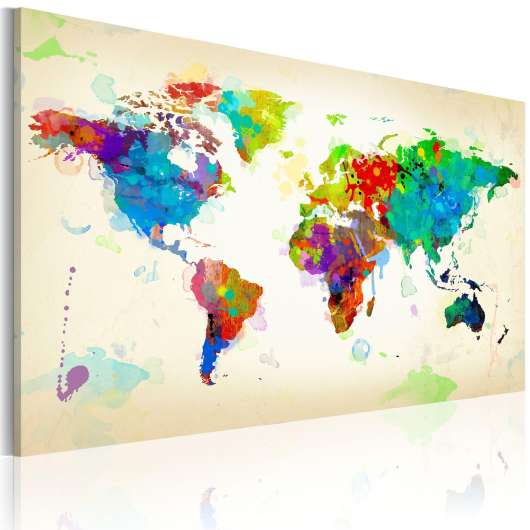 Canvas Tavla - All colors of the World - 120x80