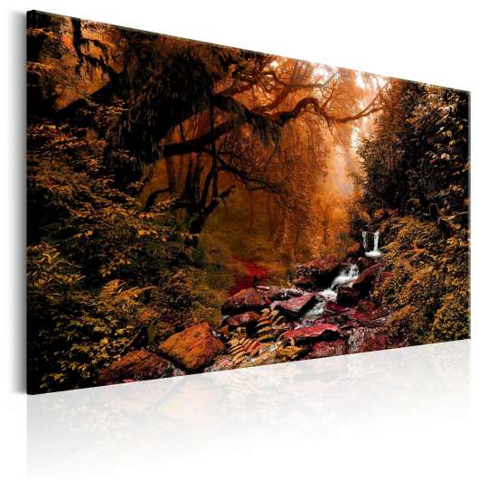 Canvas Tavla - Autumn Waterfall - 120x80