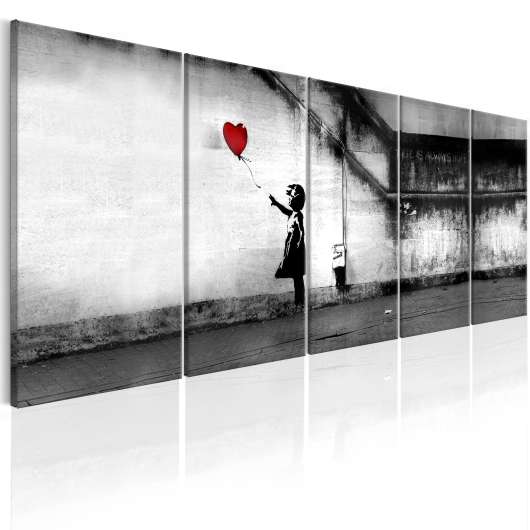 Canvas Tavla - Banksy: Runaway Balloon - 200x80