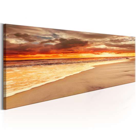 Canvas Tavla - Beach: Beatiful Sunset - 135x45