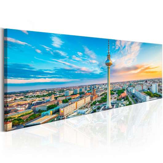 Canvas Tavla - Berliner Fernsehturm, Germany - 120x40