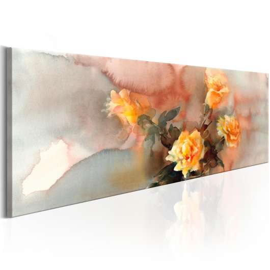 Canvas Tavla - Bouquet of Yellow Roses - 150x50