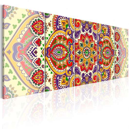 Canvas Tavla - Colourful Ornament - 200x80