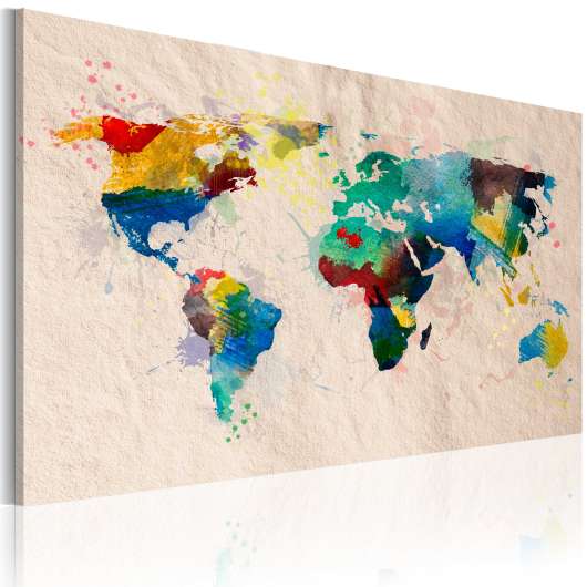 Canvas Tavla - Den värld av färger - 120x80