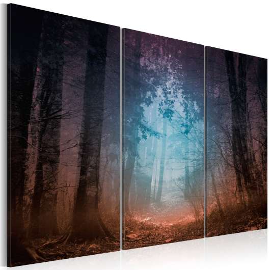 Canvas Tavla - Edge of the forest - triptych - 60x40