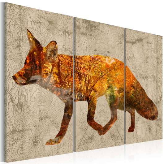 Canvas Tavla - Fox in The Wood - 120x80