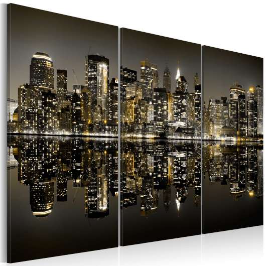 Canvas Tavla - Golden New York - 90x60