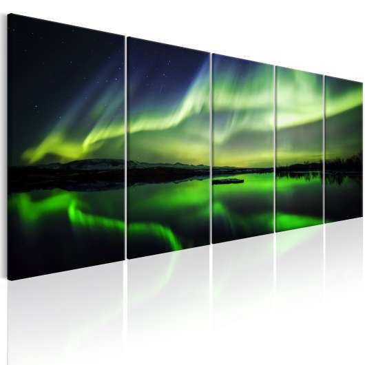 Canvas Tavla - Green Sky I - 225x90