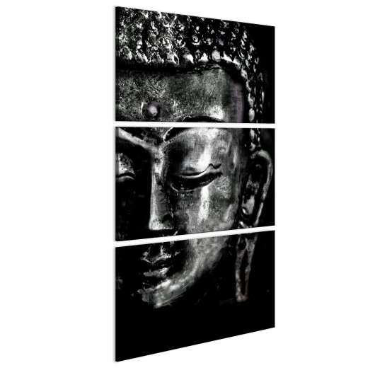 Canvas Tavla - Grey Buddha - 30x60