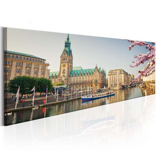 Canvas Tavla - Hamburg Town Hall - 150x50