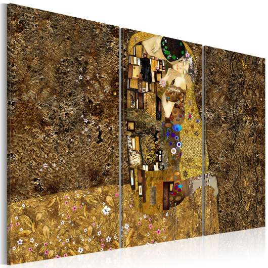 Canvas Tavla - Klimt inspiration - Kiss - 60x40