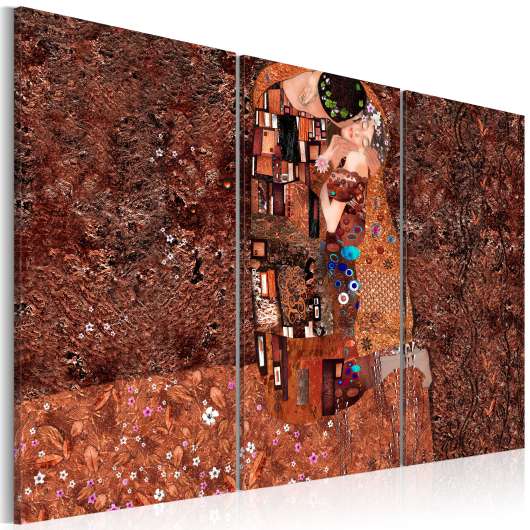Canvas Tavla - Klimt inspiration - The Color of Love - 120x80