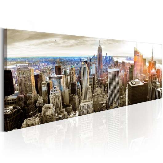 Canvas Tavla - Manhattan: Island for Rich - 120x40