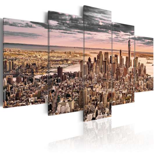 Canvas Tavla - New York City: Morning Sky - 200x100