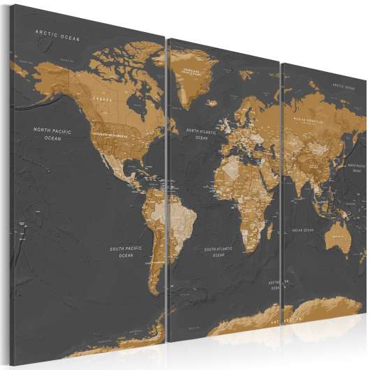 Canvas Tavla - World Map: Modern Aesthetics - 120x80