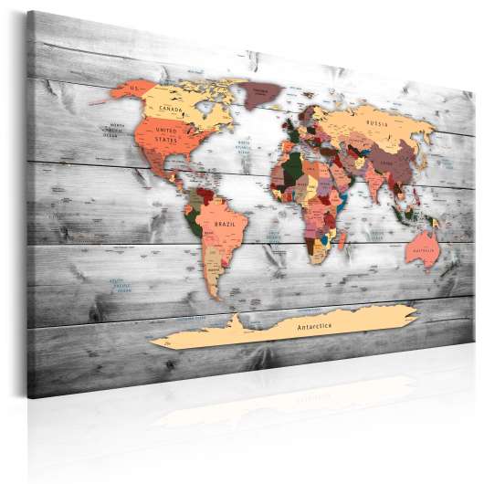Canvas Tavla - World Map: New Directions - 120x80