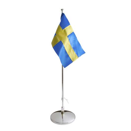 DACAPO SILVER - Flaggstång med Svensk Flagga Nysilver 42 cm