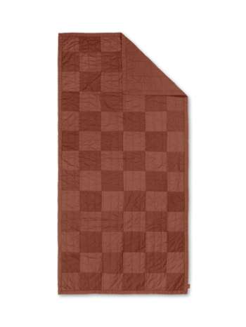 Duo Quilted Pläd Red Brown Tonal