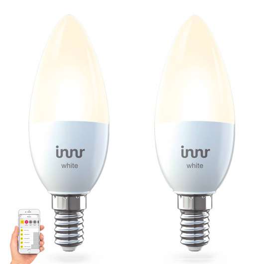 E14 5,3 W LED-lampa Innr Smart Candle White 2-pack