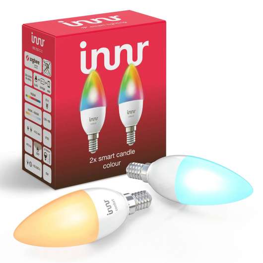 E14 6 W LED-lampa Innr Smart Candle Colour 2-pack