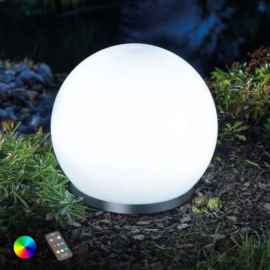 Flytande RGB-LED-solarkula Float 25, fjärrkontroll