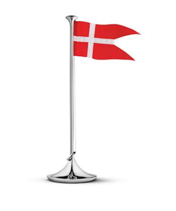 Födelsedagsflagga Danmark 39cm Rostfritt Stål