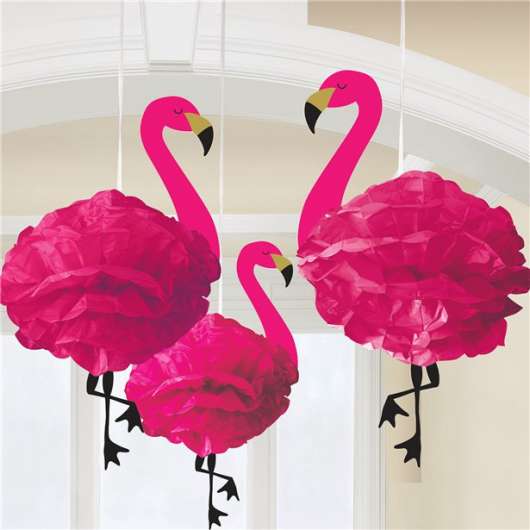 Hängande dekorationer - Fluffy flamingos