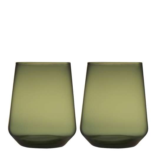 Iittala - Essence Glas 35 cl 2-pack Mossgrön