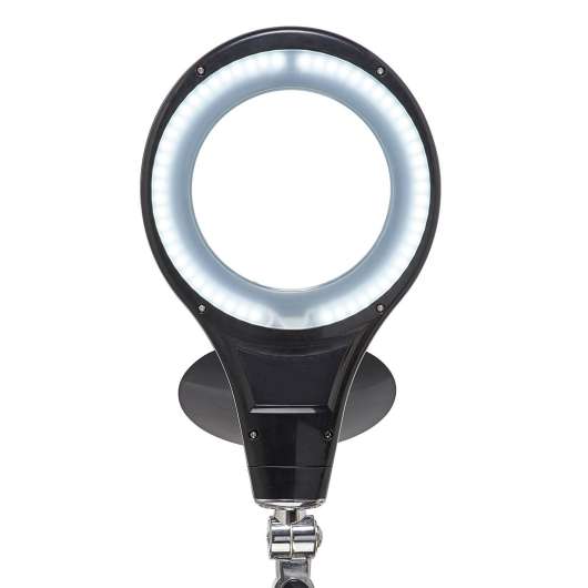LED-lupplampa MAULmakro, stativfot, svart