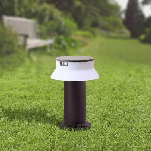 LED-solcellslampa Felice svart CCT höjd 33 cm