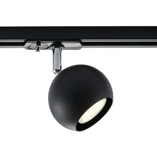 Lindby Guus LED-spotlight, 1-fas skena, svart