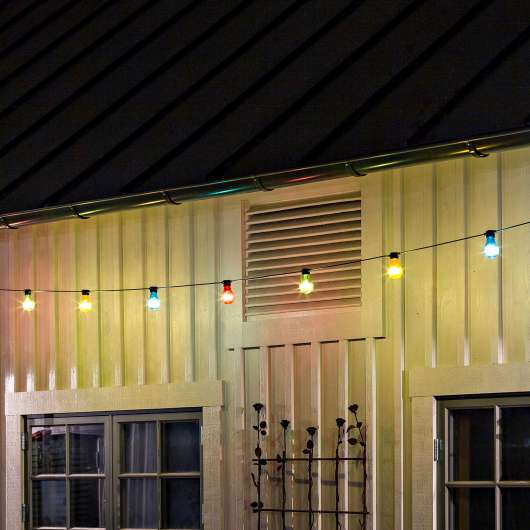 Ljusslinga Biergarten 20 färgade LED-lampor