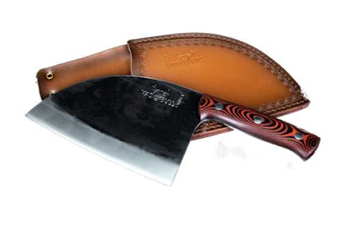 Mad Bull - Serbisk kockkniv 18cm Rött handtag