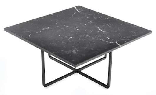 Ninety soffbord - Svart marmor/svartlackerad metallstomme
