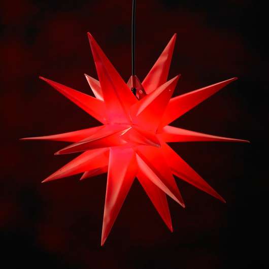 Röd plaststjärna Jumbo, 18 uddar