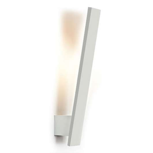 Smal LED-vägglampa Flik, vit