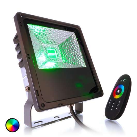 Utomhus LED-spot Flood Color RF-30, 30 W IP65